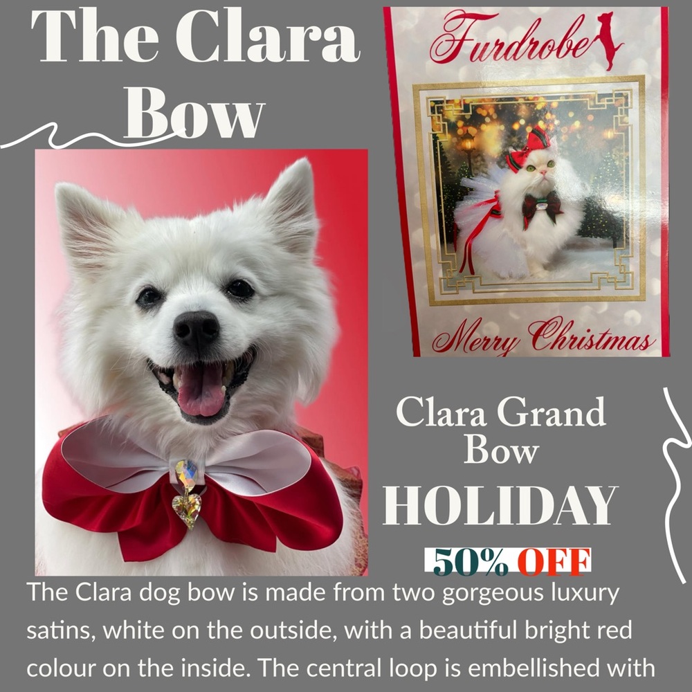 Furdrobe Clara Bow.  Grand.  Red/White w/beautiful Swarovski crystals
